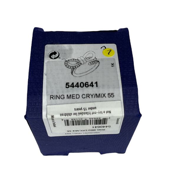 Swarovski Lifelong Bow ring Bow, White, Mixed metal finish Size Eur 55 / 7 USA - Picture 7 of 7